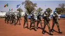  ?? ?? Le quartier général de la Minusma à Bamako lors d'une cérémonie d'hommage à des soldats ivoiriens tués