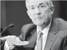  ?? AFP/GETTY IMAGES ?? Fed Chairman Jerome Powell has acknowledg­ed that tariffs are crimping business investment.