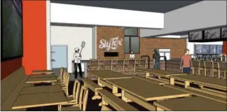  ?? SUBMITTED PHOTO ?? A rendering of the new Sly Fox location that will open in Wyomissing in early 2019, on the site of the former VF Outlets. Sly Fox has launched a crowdfundi­ng campaign to invite investors in the new location.