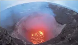  ?? U.S. GEOLOGICAL SURVEY ?? The lava lake at the summit of Kilauea near Pahoa, Hawaii.