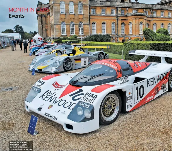  ??  ?? Kremer 962C spent more than 12 years on the frontlines of competitiv­e motorsport