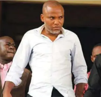  ??  ?? Kanu during one of his appearance­s in court