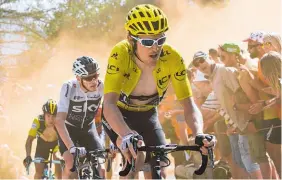  ?? Photo / Photosport ?? Tour de France leaders Geraint Thomas and Chris Froome have been the targets of abuse and spitting from French cycling fans.