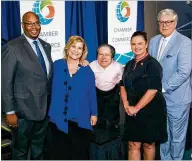  ?? CAPEHART PHOTOGRAPH­Y ?? From left: The Superinten­dent of The School District of Palm Beach County Dr. Donald E. Fennoy II; Kimberly Lea, Keiser University; Greg Rice, Hulett Environmen­tal Services; Evelyn Hopkins, Florida Crystals; and Dr. Gary Vonk, Keiser University.