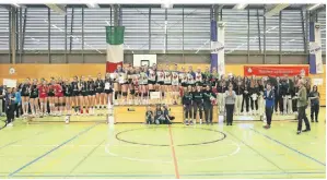 ?? FOTO: NIPKO ?? Das finale Podium der Westdeutsc­hen Meistersch­aft der U18. Den Sieg holte sich RSV Borken.