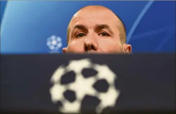  ?? (Photo AFP) ?? Leonardo Jardim, hier, lors du point presse au Signal Iduna Park.