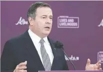  ?? CHRIS SCHWARZ/GOVERNMENT OF ALBERTA ?? A spokeswoma­n for Premier Jason Kenney says he misspoke about the location when he said a COVID-19 outbreak in Athabasca was connected to a birthday party.