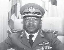  ??  ?? Air Force of Zimbabwe Commander Air Marshal Elson Moyo