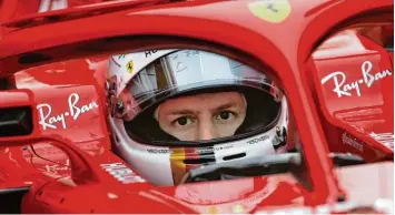  ?? Foto: Francisco Seco, dpa ?? Wenig Zuversicht strahlte Ferrari Pilot Sebastian Vettel nach den Testrunden in Spanien aus.