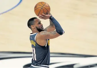  ?? Tony Gutierrez, The Associated Press ?? Nuggets guard Monte Morris is averaging career bests in points (11.1), 2-point field goal percentage (60.2) and minutes per game (26.4) this season.