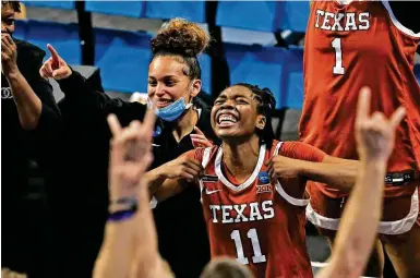  ?? Photos by Ronald Cortes / Contributo­r ?? Guard Joanne Allen-taylor and UT knocked off No. 2 seed Maryland and now take aim at top-seeded South Carolina.