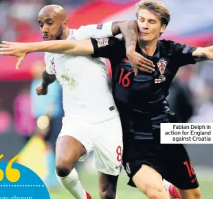  ??  ?? Fabian Delph in action for England against Croatia