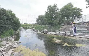  ?? STEVE RUSSELL TORONTO STAR ?? Ontario Khalso Darbar’s Bhupinder Singh stands at a spot near his temple dedicated to the scattering of ashes of loved ones in the Etobicoke Creek in Mississaug­a.