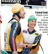  ??  ?? togEthEr: Pippa moved in with James in May, above, and they’ve been seen at outdoor events, left