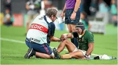  ??  ?? Rassie Erasmus admitted the loss of wing Cheslin Kolbe was a ‘‘big blow’’ but backed Sbu Nkosi to shine.