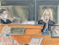  ?? ?? Eva Andersson-Dubin, right, gives evidence in court.