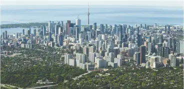  ?? Ernest Doroszuk / postmedia news files ?? The buildup in condo inventory has been significan­t in Toronto’s downtown, and the
market may have been vulnerable because of its high levels of investor activity.