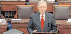  ?? FOTO: SENATE TELEVISION/DPA ?? Mitch McConnell macht Tempo.