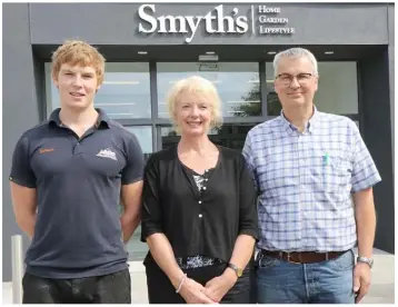  ??  ?? Dermot, Betty and Dermot Kavanagh. ABOVE RIGHT: inside the new Smyth’s store.