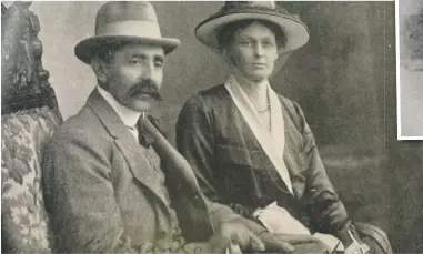  ?? ?? Constance Barnicoat and husband Julian Grande. They had first met in the Swiss Alps, when she was writing a story about winter mountain climbing.