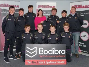  ??  ?? People Newspapers are proud to be associated with the new All-Ireland champions after we presented them with training tops for their triumphant journey to Tipperary last week. Back (from left): Dan Browne, Cian Carty, Paul Deeny, Donna Murphy (People...