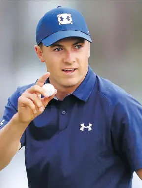  ?? CURTIS COMPTON/THE ASSOCIATED PRESS ?? Jordan Spieth’s 6-under 66 in Thursday’s opening round, good for a two-shot edge, gives him the Masters lead for the eighth time in the last 13 rounds at Augusta National.