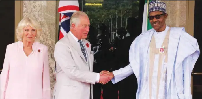  ??  ?? Prince Charles and wife, Duchess Camilla in Abuja and President Buhari