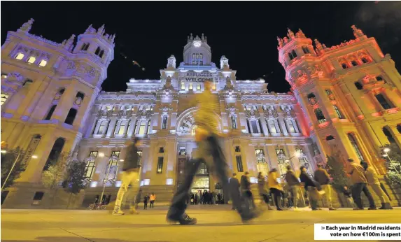  ??  ?? > Each year in Madrid residents vote on how €100m is spent