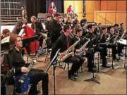  ?? DANIELLE EPTING -- FOR THE RECORD ?? The Columbia High School Jazz Band plays postlude music after Friday’s naturaliza­tion ceremony.