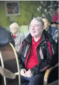  ??  ?? Welsh folk singer Dafydd Iwan at Bryn Seiont Newydd; right, resident David Edwards. Pictures: Mandy Jones