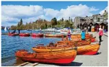  ??  ?? Get on board: Restored boats on the shores of lake Windermere