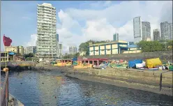  ?? ANSHUMAN POYREKAR/HT PHOTO ?? The BMC’S current plan involves creating murals and sculptures made of basalt rock and mosaic at the Cleveland Jetty, that would signify the history of this place.