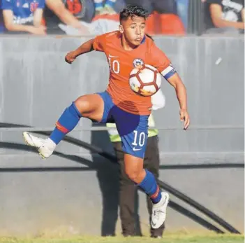  ??  ?? Marcelo Allende jugó el Mundial Sub 17 que se disputó en Chile en 2015.