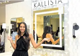  ?? PHOTOS BY ANTOINE LODGE/PHOTOGRAPH­ER ?? Newcomer to the interior design industry, Karina Matalon, ensured that the marble titles were the shining stars of her Kallista ensemble.