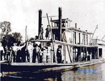  ?? [OKLAHOMAN ARCHIVES PHOTO] ?? The steamboat “City of Muskogee” is shown on the Arkansas River.