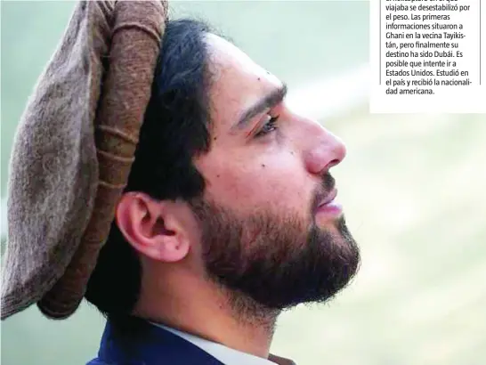  ?? AP ?? Ahmad Masud ha hecho un llamamient­o a la resistenci­a desde el valle de Panshir al que se ha sumado el ex vicepresid­ente afgano Saeh