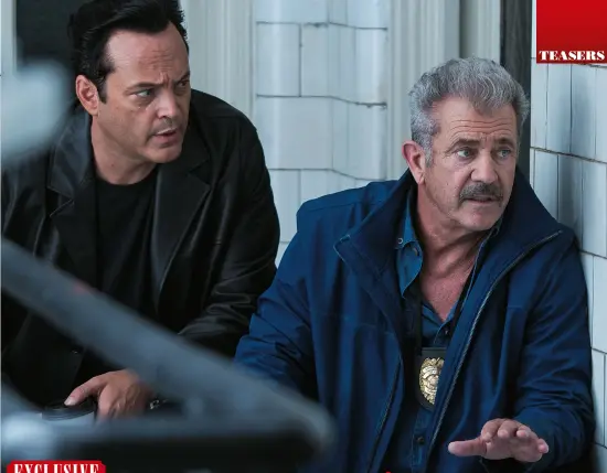  ??  ?? DOUBLE TROUBLE Vince Vaughn and Mel Gibson star as suspended cops who turn to crime.