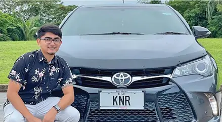  ?? ?? Kaushal Sharma with his 2017 Toyota Camry Atara S model