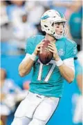  ?? MIKE MCCARN/AP ?? Ryan Tannehill was 28th in the NFL last season in yards per pass attempt.