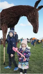 ??  ?? Aidan and Sadhbh Mulchrone from Slane enjoying the Point to Point races at Dowth