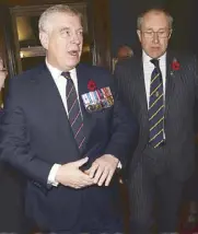  ?? AP ?? Prince Andrew attends the annual Royal British Legion Festival of Remembranc­e in London yesterday.