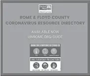  ?? Contribute­d ?? The United Way of Rome & Floyd County is running a new online resource directory specific to the coronaviru­s.