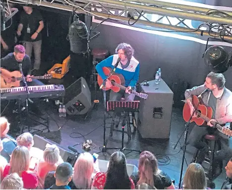  ??  ?? INDIE rockers Snow Patrol played three sold-out shows at Church Dundee yesterday – their first time at the venue for 22 years.
The band played for to 1,200 people across three half-hour acoustic gigs to mark the launch of new album Wildness, which...