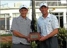  ??  ?? Zach Herr (L) and Adam Hofman captured the Pennsylvan­ia BetterBall Championsh­ip in sudden death May 22 at Sunnehanna CC. Herr is a recent graduate of CR North who is headed to Vanderbilt.