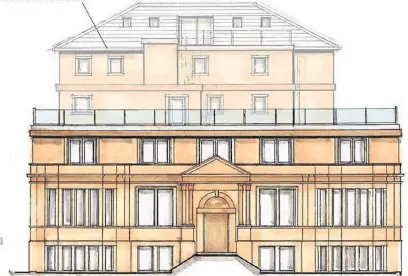  ??  ?? An artist impression of plans to create 24 apartments on the site of the former Accrington Conservati­ve Club