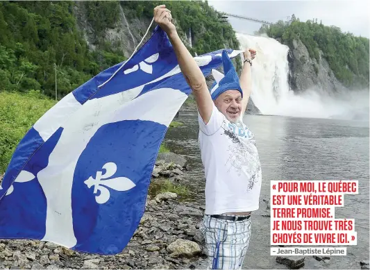  ?? PHOTO LE JOURNAL DE QUÉBEC, JEAN-FRANÇOIS DESGAGNÉS ?? Jean-Baptiste Lépine se recueille souvent au parc de la Chute-Montmorenc­y, un lieu où «le Québec est tout en beauté», selon lui.