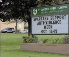  ?? TRENTONIAN FILE PHOTO ?? A scheduled drug search was conducted Thursday at Steinert High School in Hamilton by the Mercer County Narcotics Task Force.