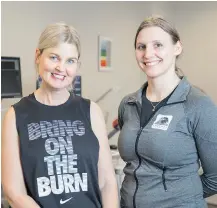  ?? AdrIan shEllard ?? Lynne Maher, left, with kinesiolog­ist Agnieszka Inglot, has taken full advantage of the fitness services available at Copeman Healthcare in Calgary.