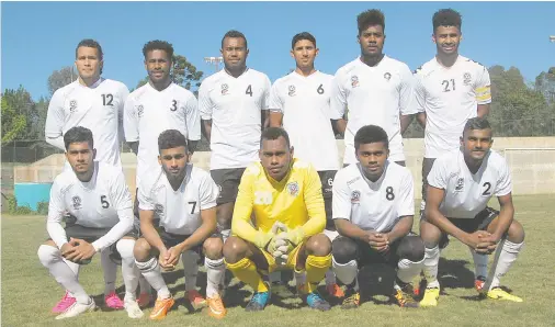  ?? Photo: Avikash Chand ?? The Vodafone Fijian U23 footbal team in Brazil.