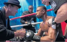  ??  ?? ROCKY ROAD: Sylvester Stallone, left, stars as Rocky Balboa and Michael B. Jordan is the hard-hitting Adonis Johnson Creed in ‘Creed II.’